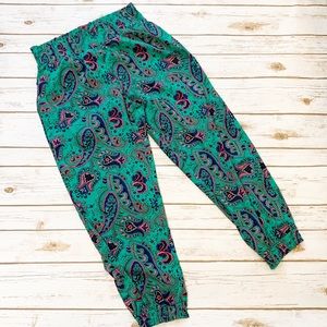 Aerie Paisley Harem Jogger Pants Large